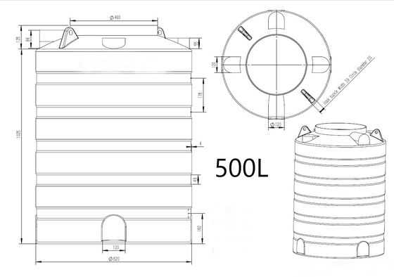 Customizde OEM Rotational Moulding Plastic Water Tank z najlepszą jakością