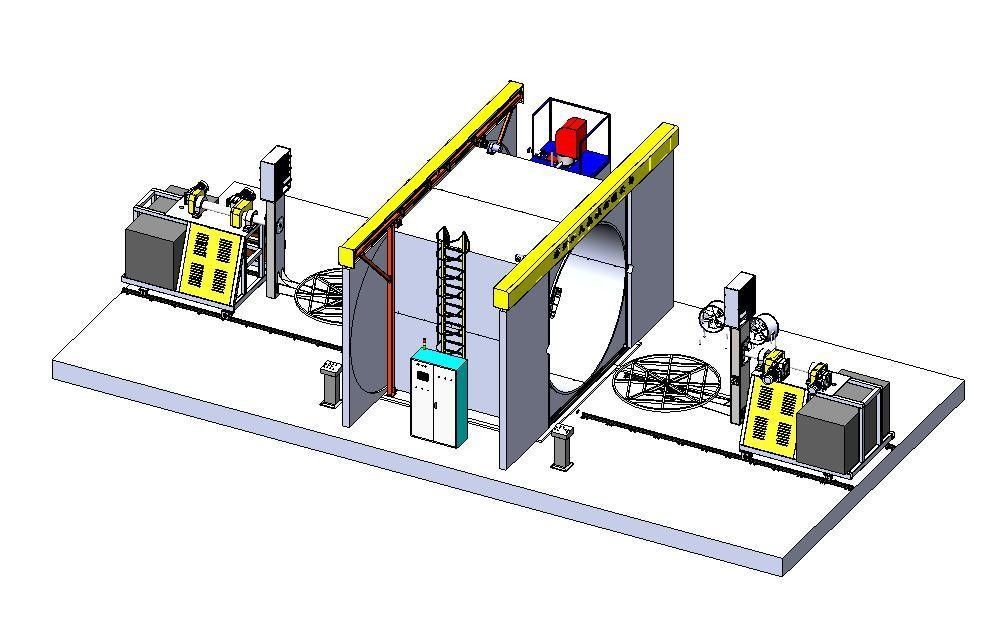 Rotomouldingowa maszyna do produkcji zbiorników na wodę Shuttle Type 2 Arm L 4000 Piekarnik