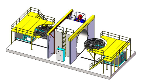 3.5m Oven Rotational Moulding Shuttle Machine Customized